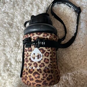HydroJug Cheetah Pattern Water Bottle with Black Lid